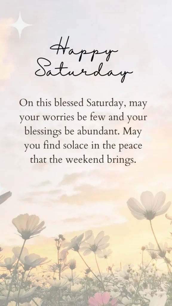 Happy Saturday Blessings