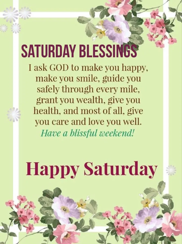 Happy Saturday Blessings