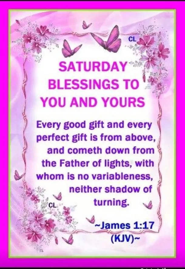 Happy Saturday Blessings